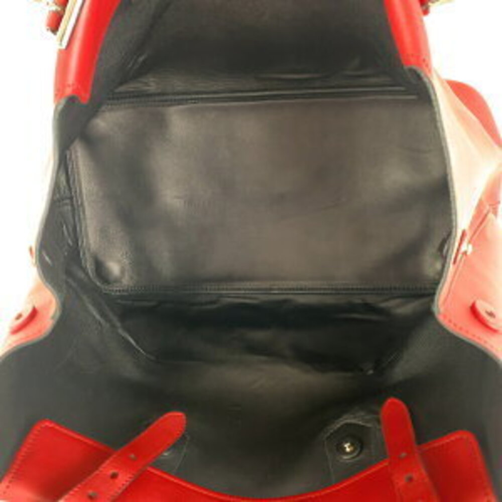 Prada bag red leather tote shoulder - Picture 9 of 10